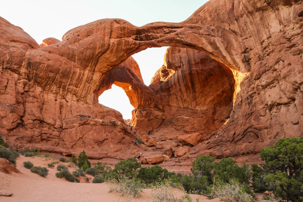 Double Arch, Arches National Park, Utah - National Monuments Upgraded to National Parks