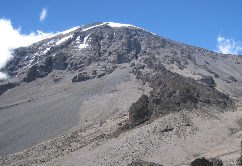 Kilimanjaro summit ridge from Barafu Camp