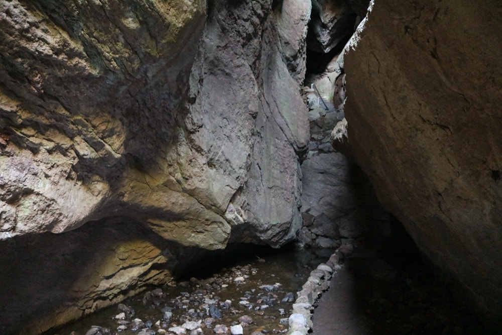 Bear Gulch Cave in Pinnacles National Park, one of several national parks with caves