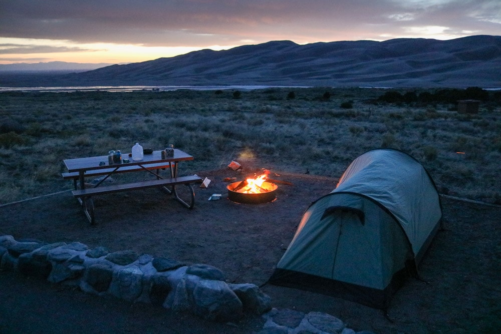 Pinon Flats Campground in Great Sand Dunes National Park