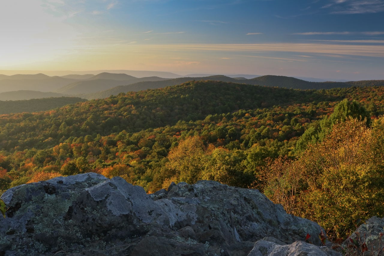 Early-Fall Sunset in Shenandoah National Park, Virginia