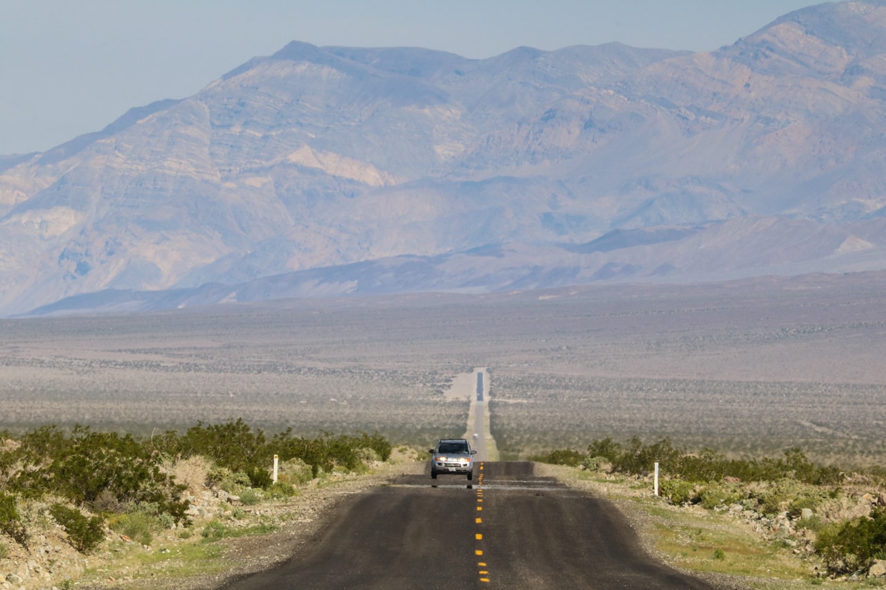 Desert road in Death Valley National Park, California
