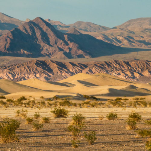 Mesquite Flat Sand Dunes at sunset, Death Valley National Park photos