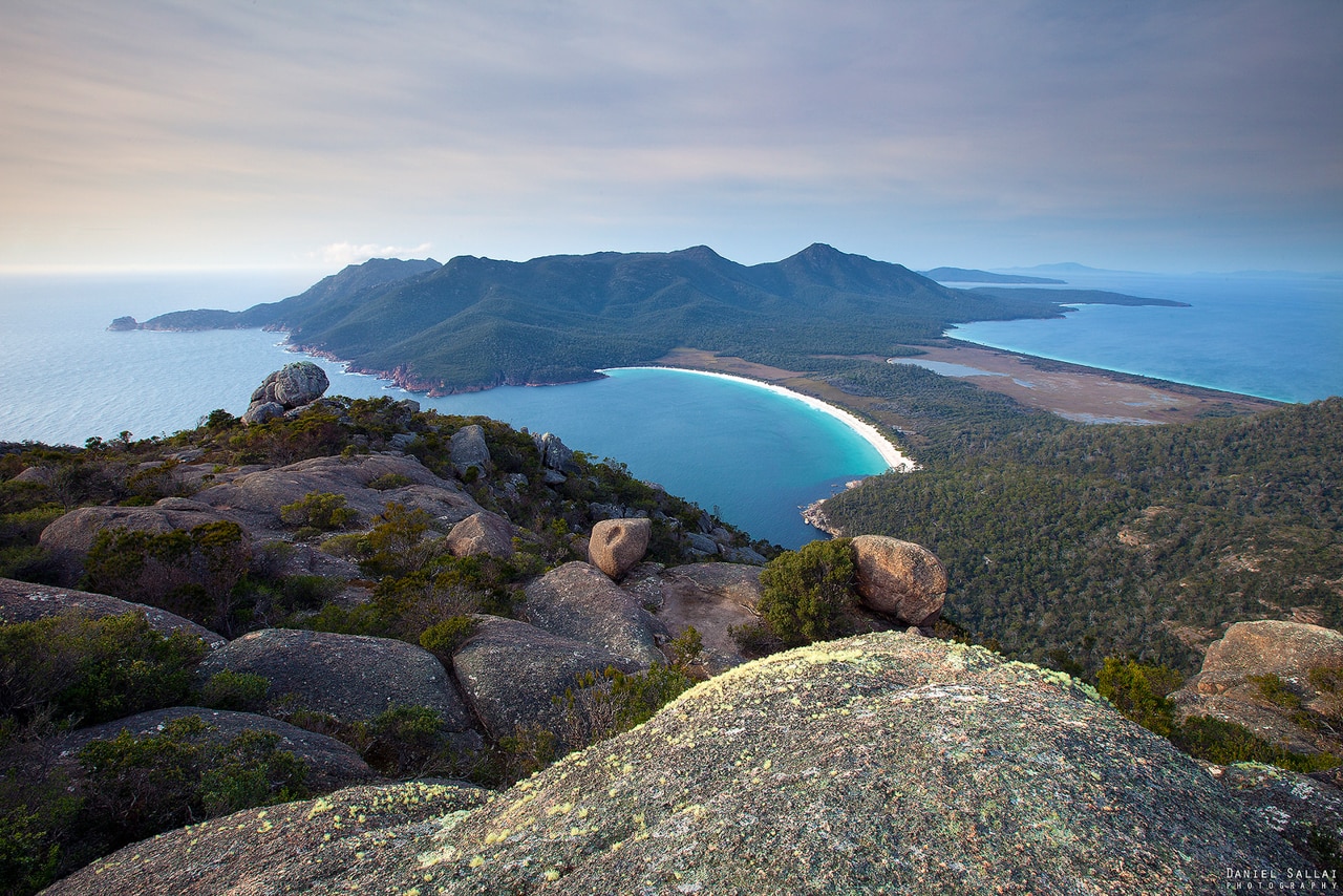 Wineglass Bay sunrise, Freycinet National Park - Best Tasmania National Parks