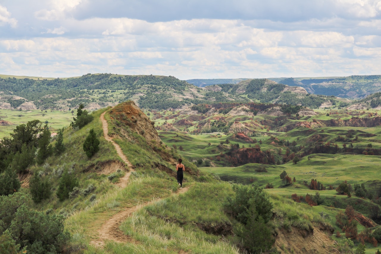 Hiker on the Boicourt Trail, Theodore Roosevelt National Park - What to Do in Theodore Roosevelt National Park South Unit