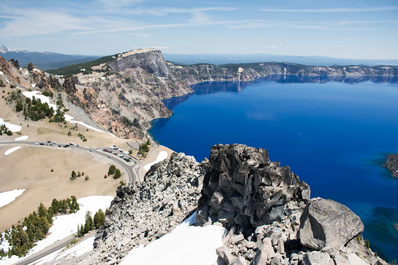 West Rim Drive in Crater Lake National Park, Oregon