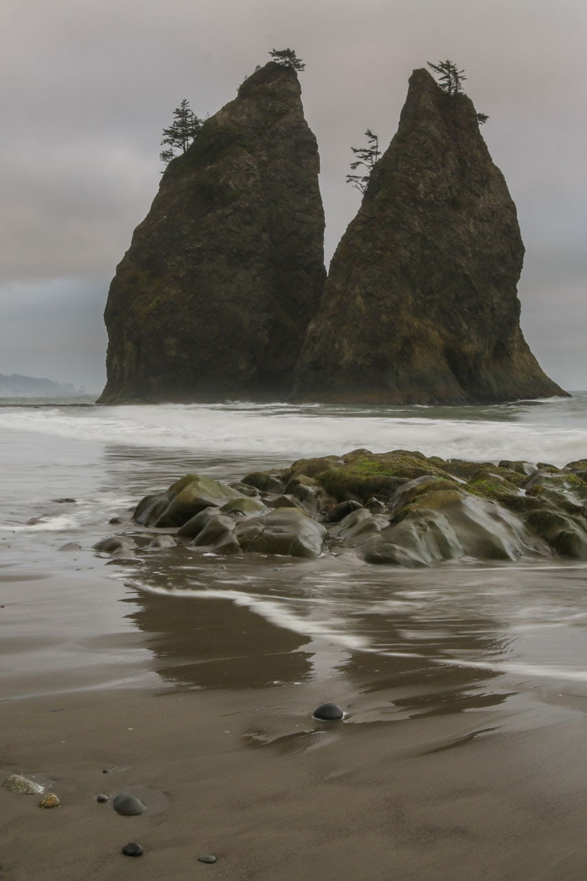 Sea stacks on Rialto Beach in Olympic National Park, Washington