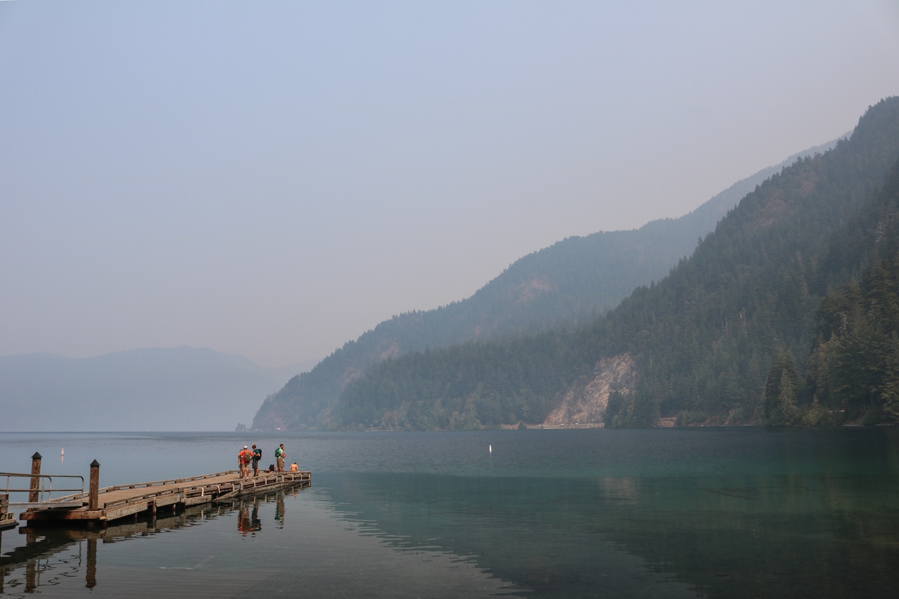Jetty in Lake Crescent, Olympic National Park, Washington