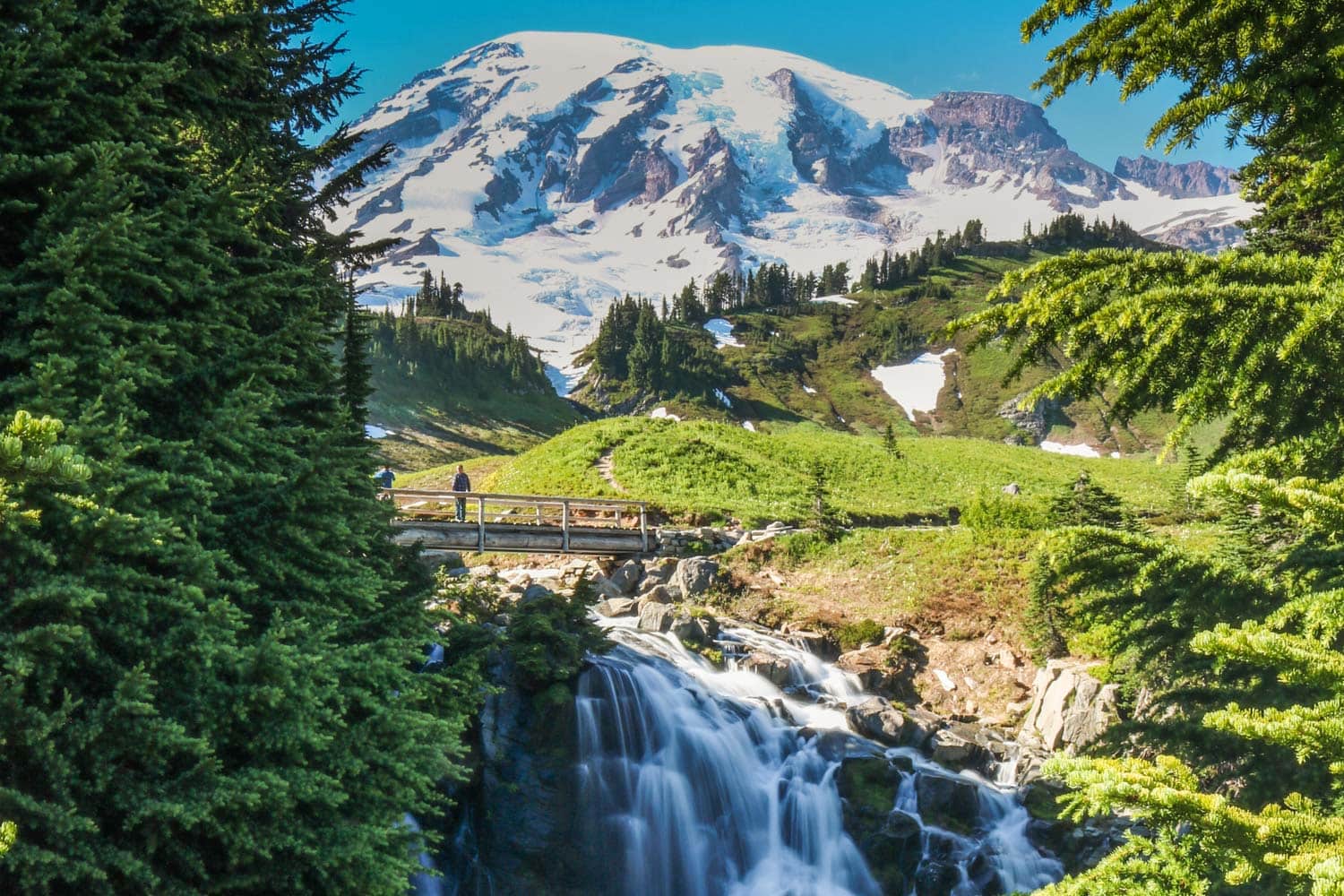 Myrtle Falls, Mount Rainier National Park Skyline Trail Loop, Washington - Pacific Northwest National Parks Road Trip