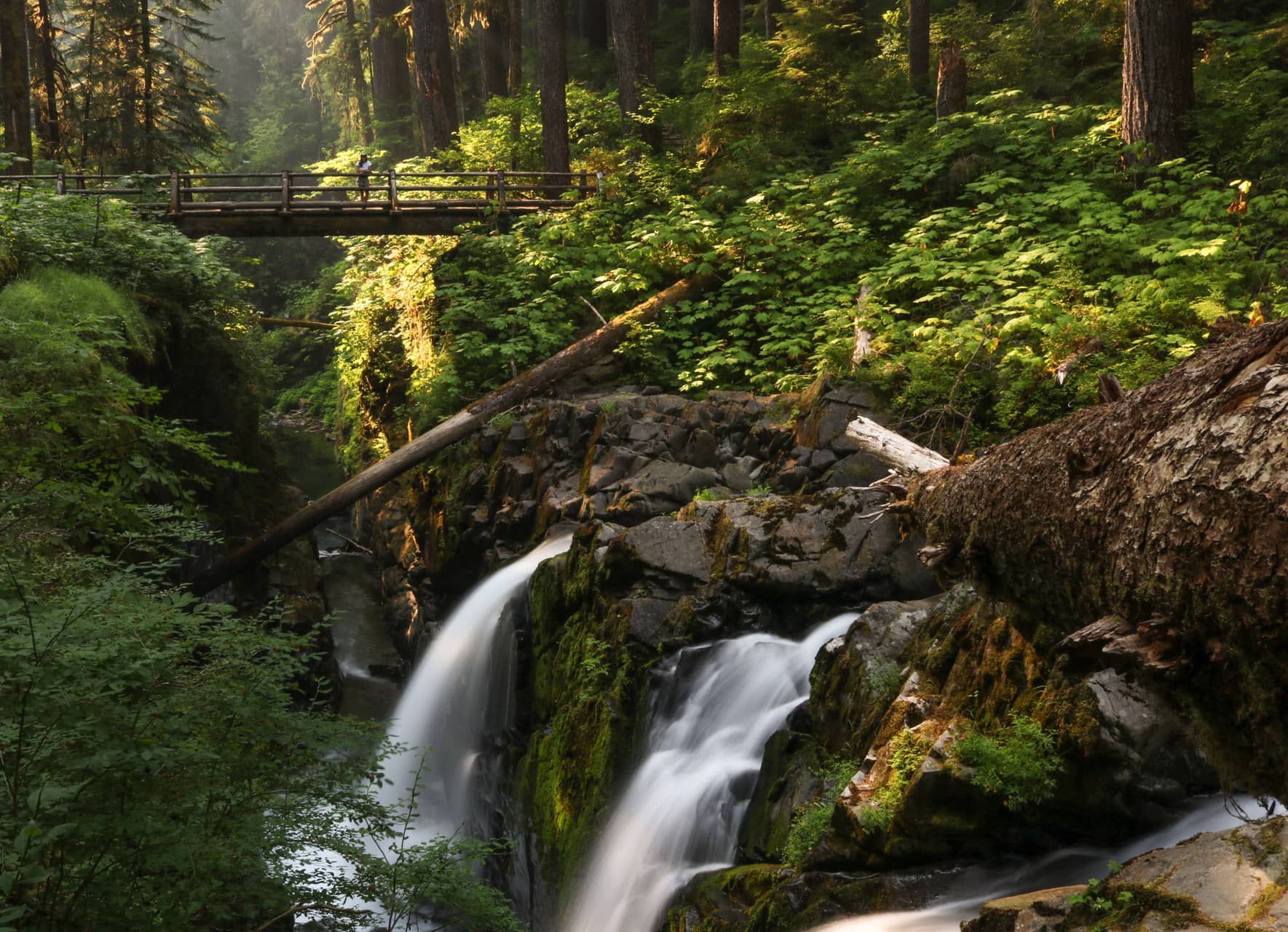 Sol Duc Falls in Olympic National Park, Washington, a beautiful UNESCO World Heritage Site