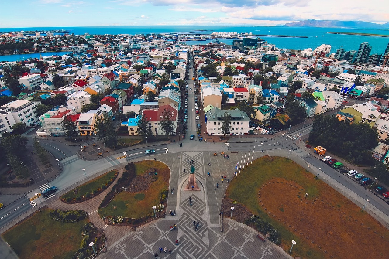 City center of Reykjavik, Iceland