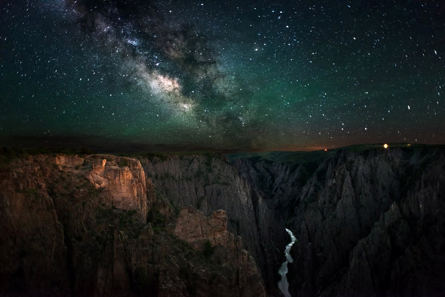 Milky Way in Black Canyon of the Gunnison National Park, Colorado - NPS G. Owens