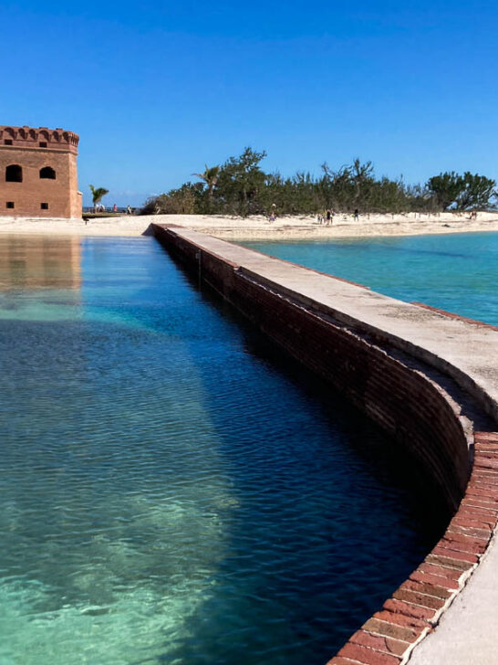 South Swim Beach and Moat at Fort Jefferson in Dry Tortugas National Park, Florida
