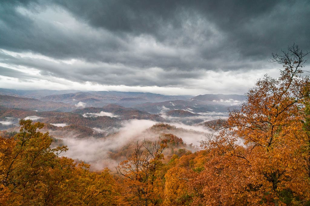 Foothills Parkway in autumn in Great Smoky Mountains National Park - Image credit NPS Joye Ardyn Durham