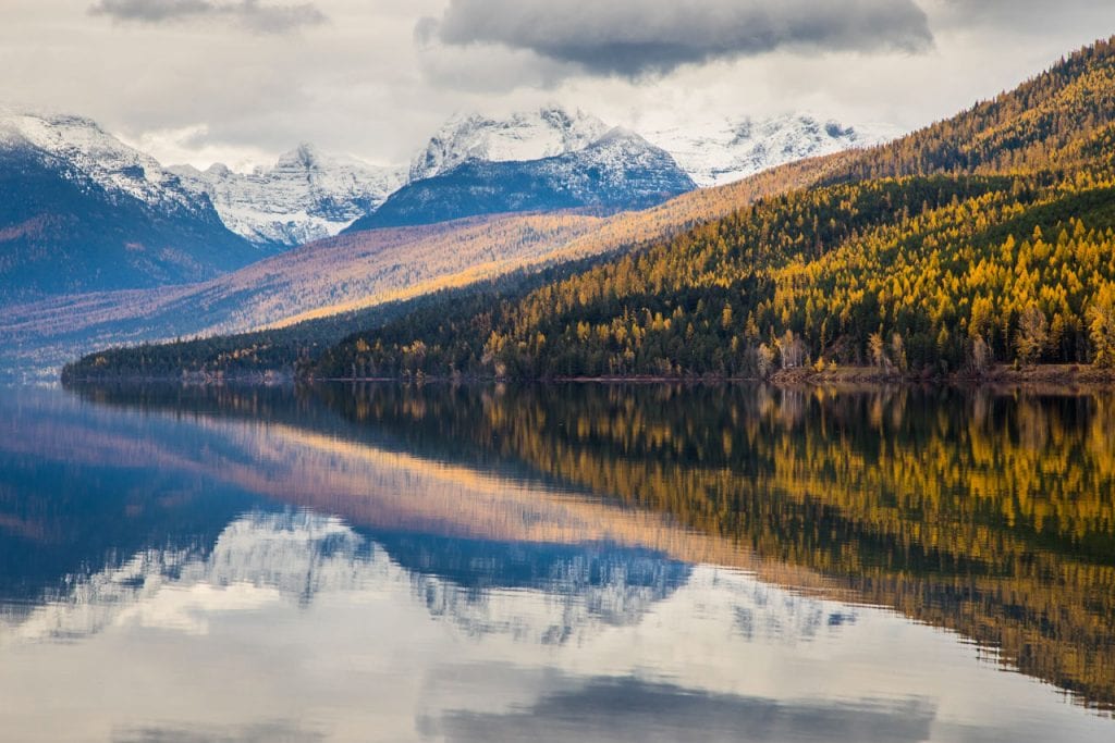 Lake McDonald Fall Foliage Reflection, Glacier National Park, Montana - NPS