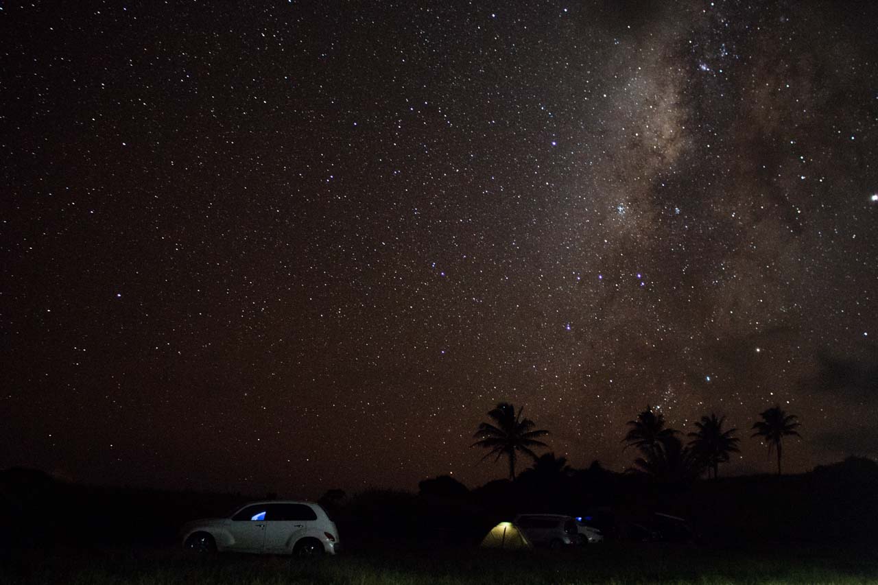 Milky Way at Kipahulu Campground, Haleakala National Park, Maui, Hawaii