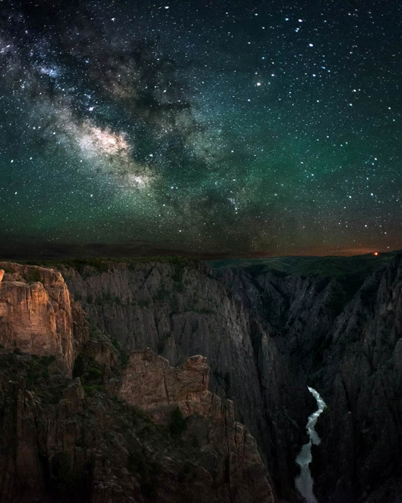 Night sky over Black Canyon of the Gunnison National Park