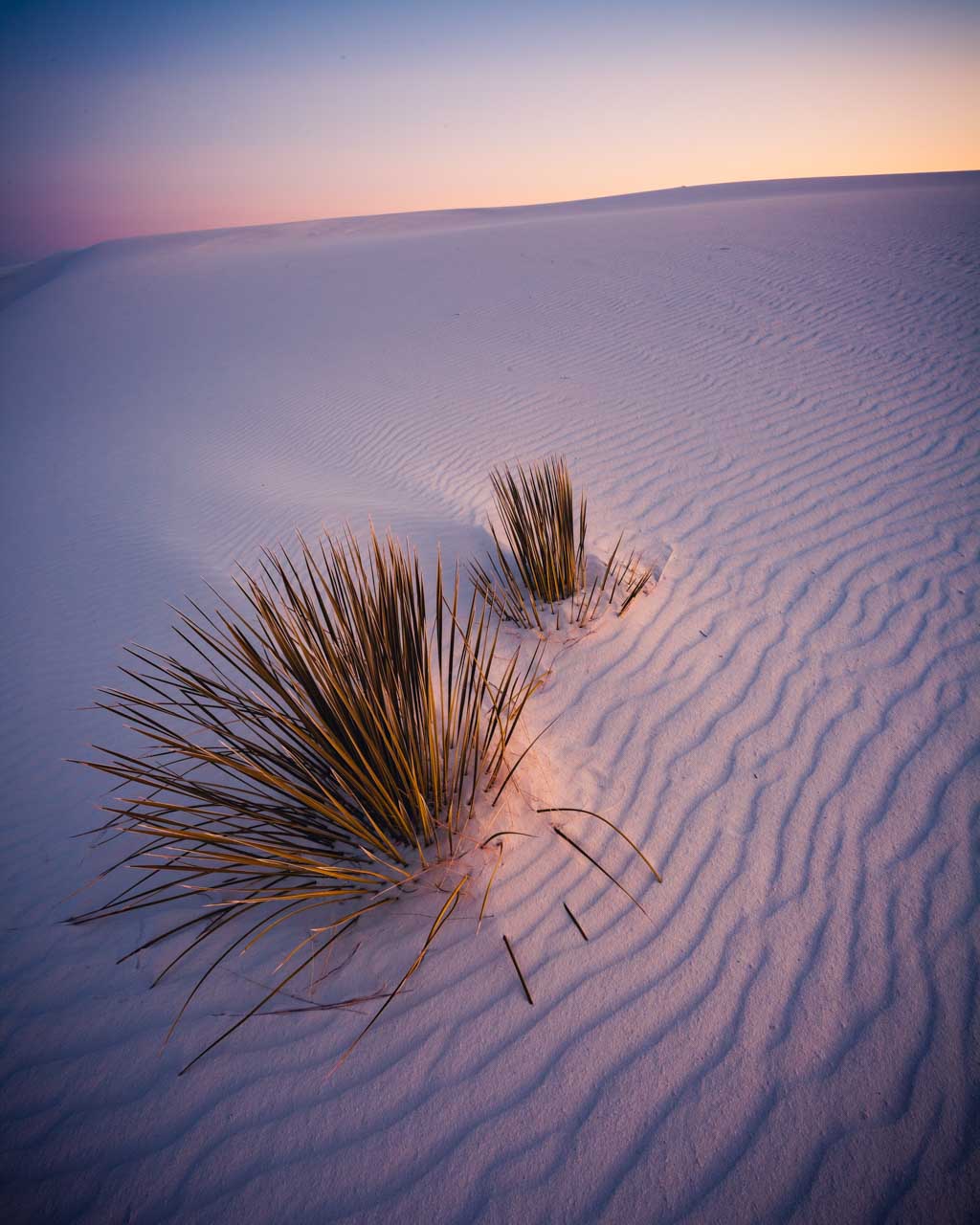 Sunset in White Sands National Park, New Mexico