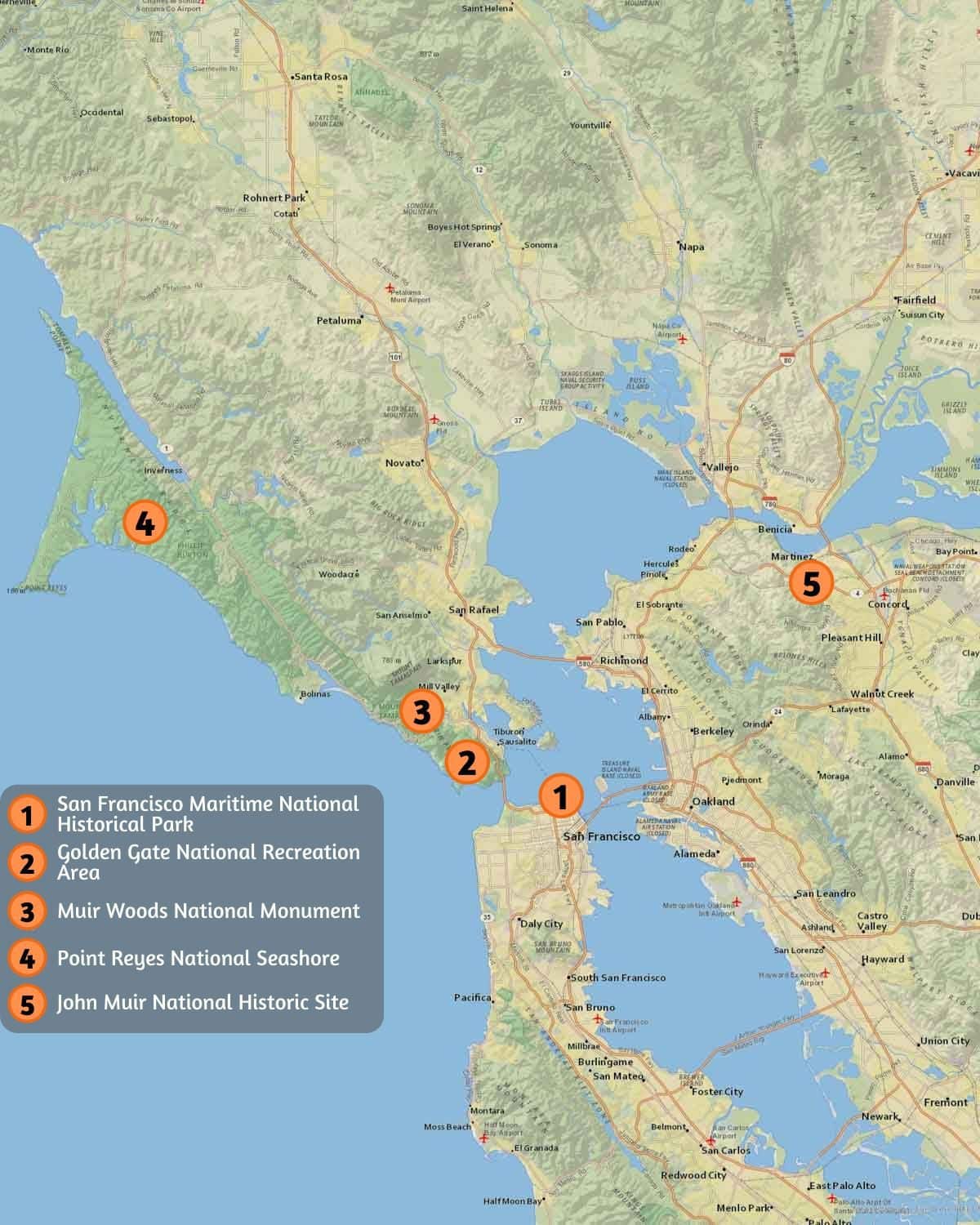 Top San Francisco Bay Area National Park Service Sites