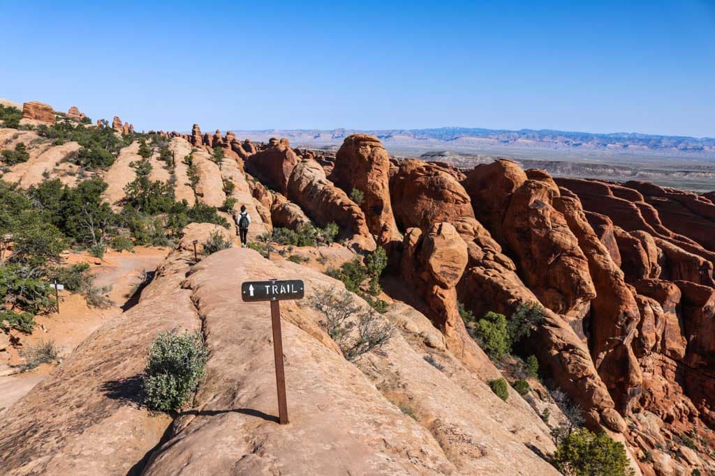 Double O Arch Trail in Arches National Park, Utah