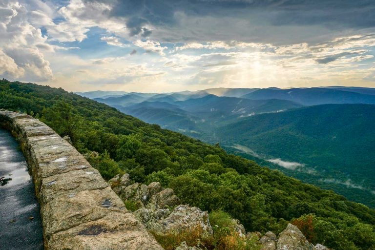 Blue Ridge Parkway viewpoint in Virginia