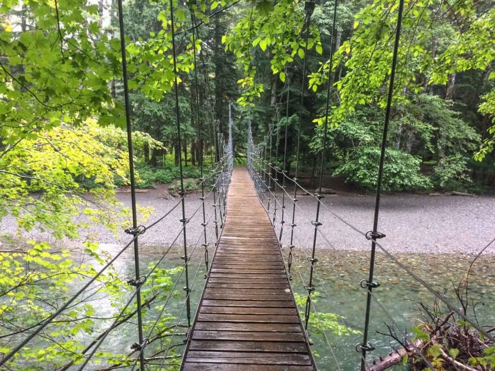 Bridge toward the Grove of the Patriarchs, Mount Rainier National Park, Washington