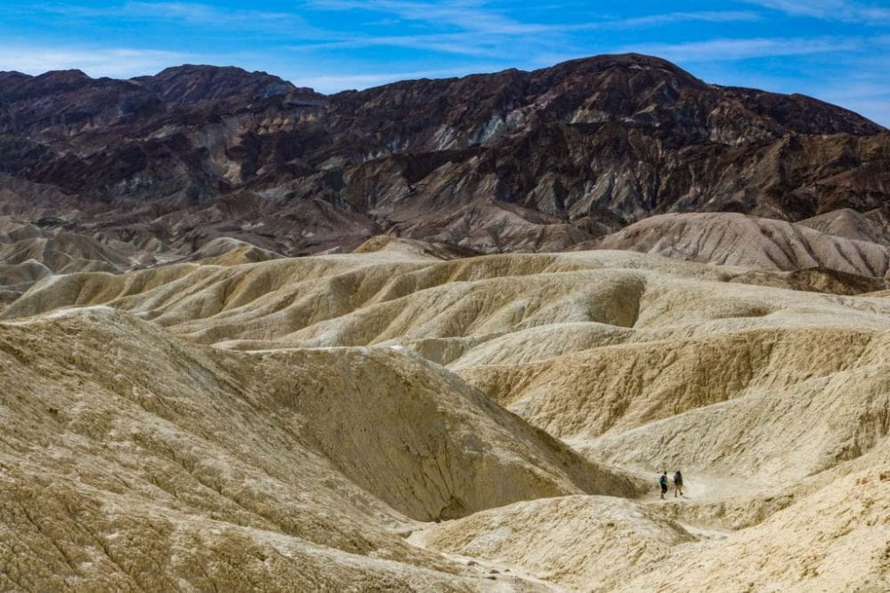 Hiking in Death Valley Badlands, California