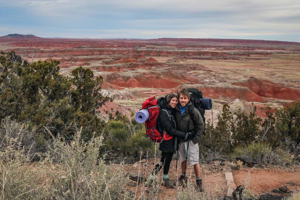 Backpacking in the Painted Desert, Petrified Forest National Park