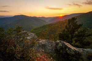 Sunset in the Blue Ridge Mountains, Blue Ridge Parkway, Virginia