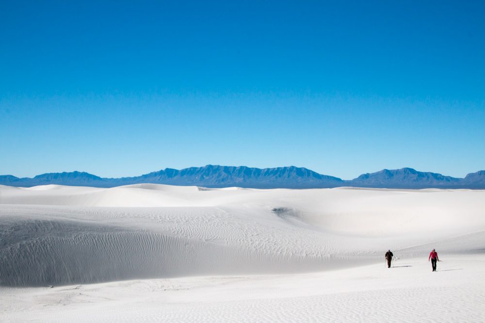 Hikers in White Sands National Park, New Mexico - U.S. National Park Service Photo