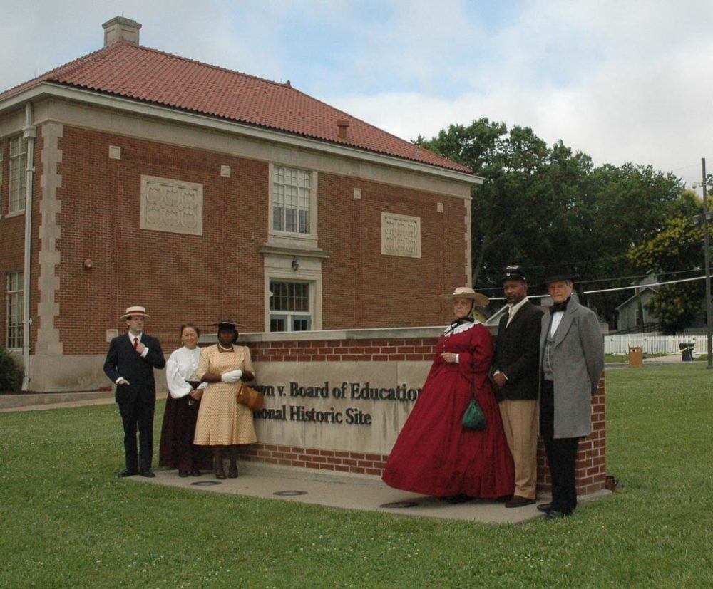 Living history characters in Brown v. Board of Education National Historic Site - Photo credit National Park Service