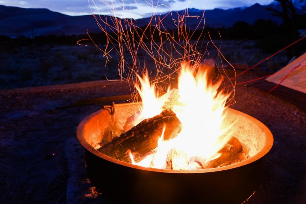 Campfire in Great Sand Dunes National Park, Colorado