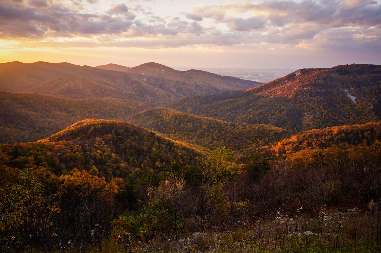 Rockytop Overlook Fall Colors, Skyline Drive, Shenandoah NP Virginia
