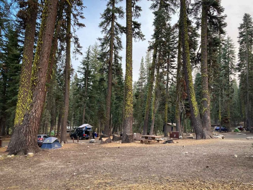 Summit Lake South Campground in Lassen Volcanic National Park, California