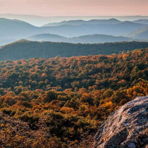 The Point Overlook Golden Hour, Shenandoah National Park