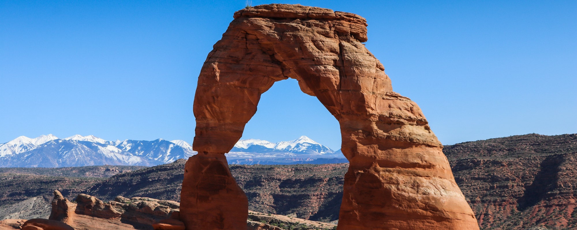 Delicate Arch in Arches National Park, Utah banner