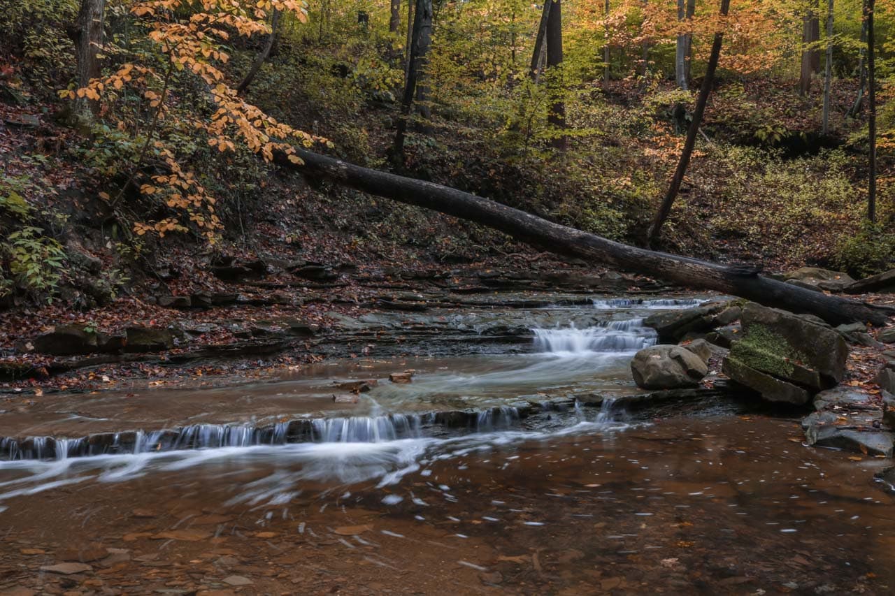 Stream in Cuyahoga Valley National Park in autumn, Ohio