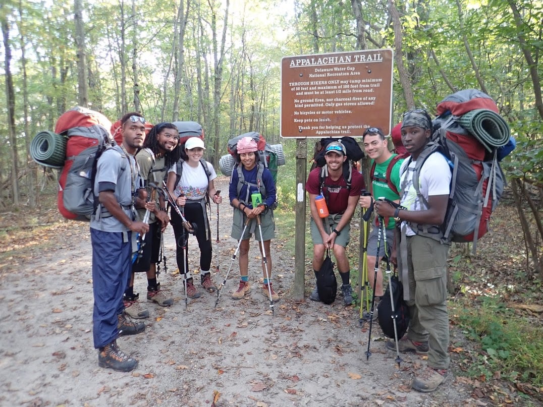 Youth Opportunities Program hikers