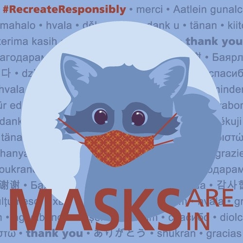 National Park Service Face Mask Graphic Raccoon