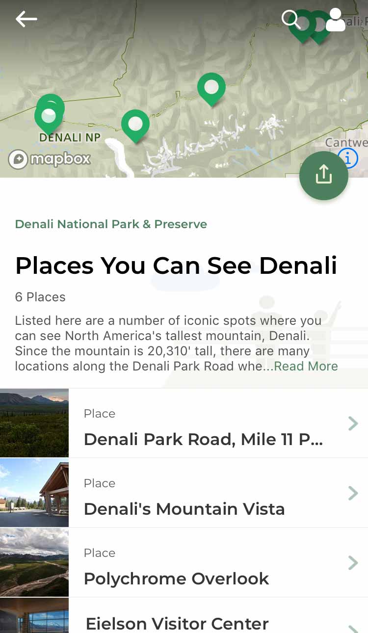 National Parks App Denali