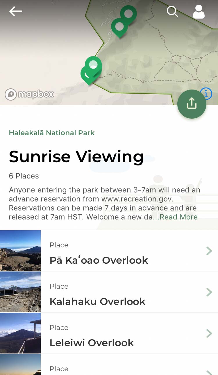 National Park Service App Haleakala Sunrise