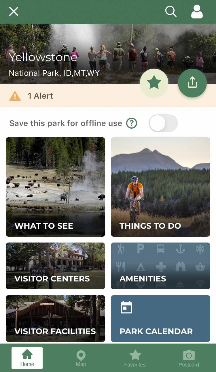 National Park Service App Yellowstone