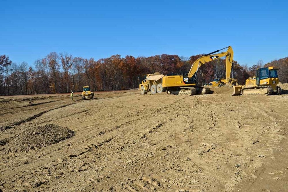 Grading of former Krejci Dump site in 2012 - NPS Ted Toth