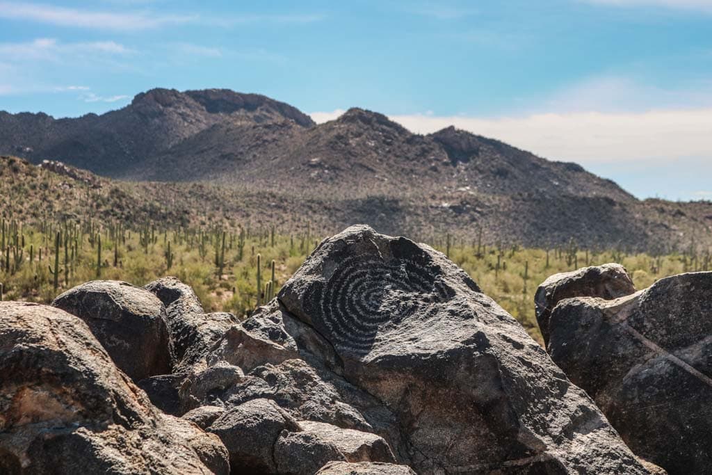Petroglyphs in Saguaro National Park, Arizona