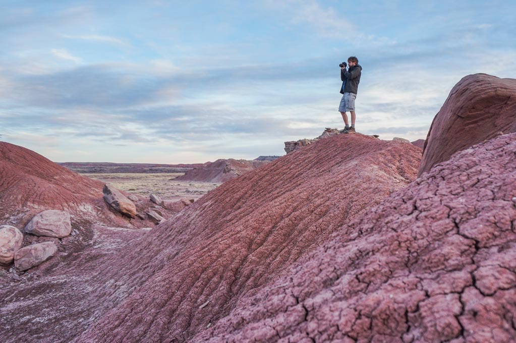 Photography in Painted Desert, Petrified Forest National Park