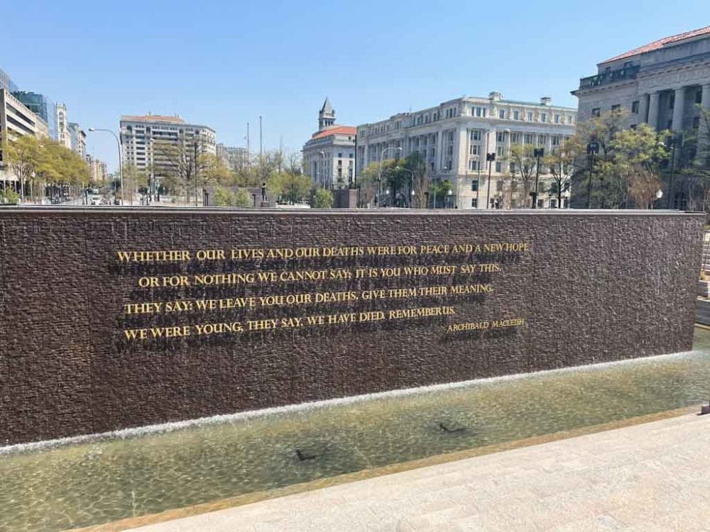 World War I Memorial Peace Fountain - Photo Credit NPS