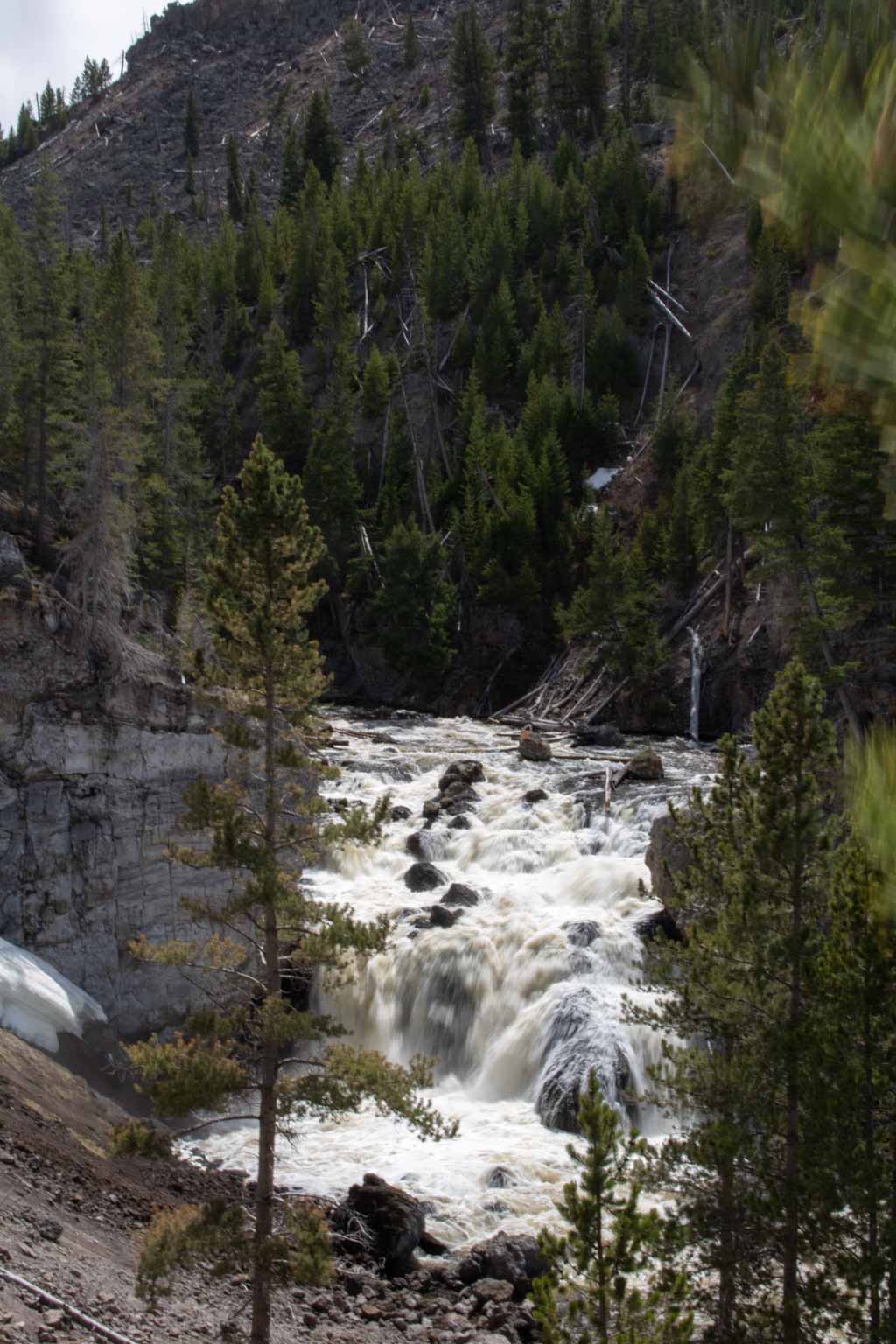 Firehole Falls in Madison, Yellowstone National Park, Wyoming