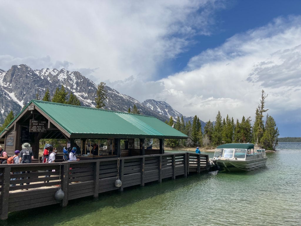 Jenny Lake boat ferry in Grand Teton National Park