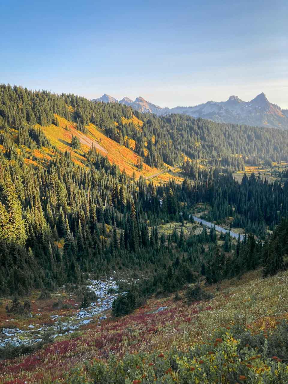 Fall landscape on the Skyline Trail, Mount Rainier National Park, Washington State