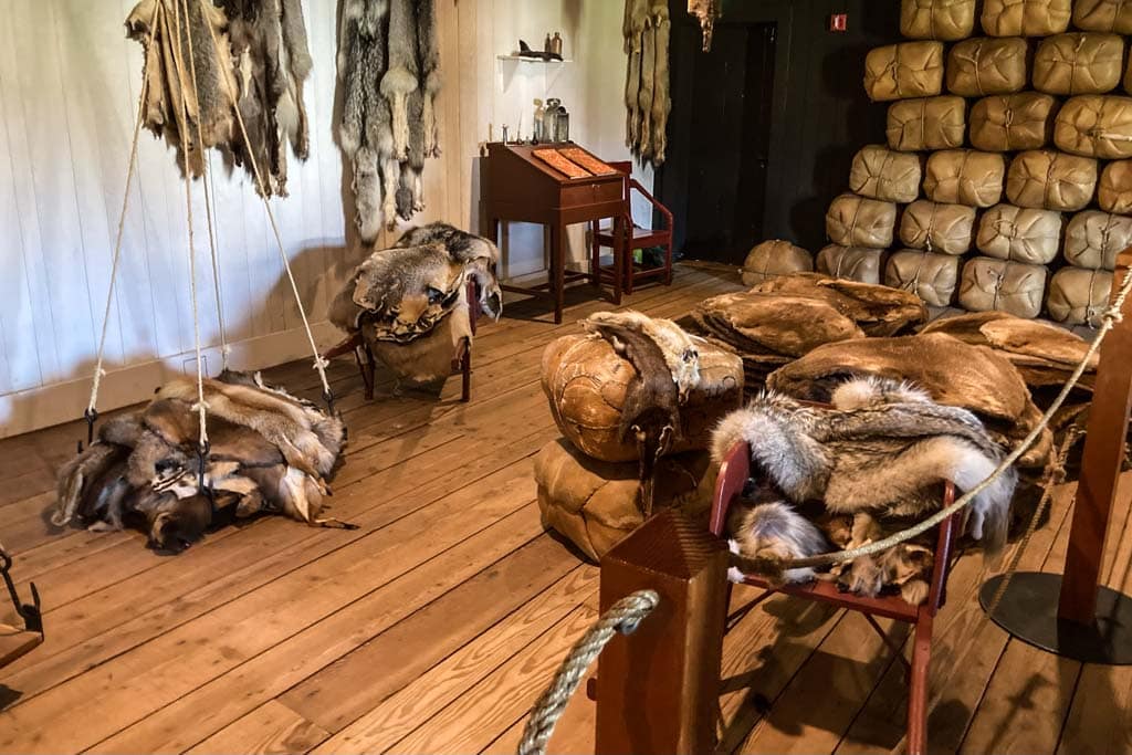 Fur Store interior at Fort Vancouver National Historic Site, Vancouver, Washington